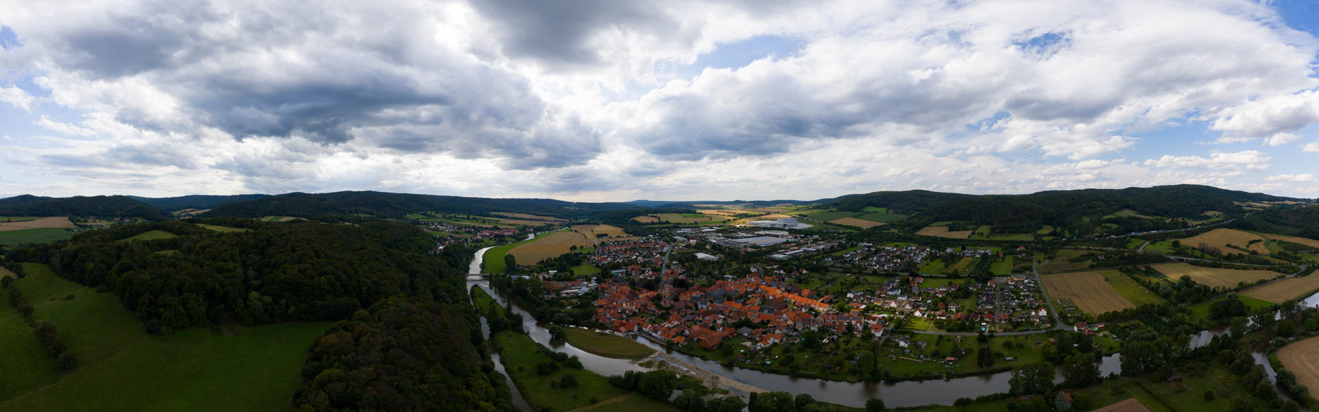 Hann. Münden-Hedemünden, Luft-Panorama